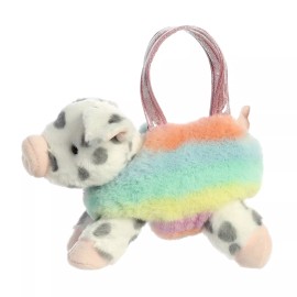 Aurora Rainbow Trendy Pals Piggy Fancy Pals Plush & Carrier Aurora World Plush 8" Plush