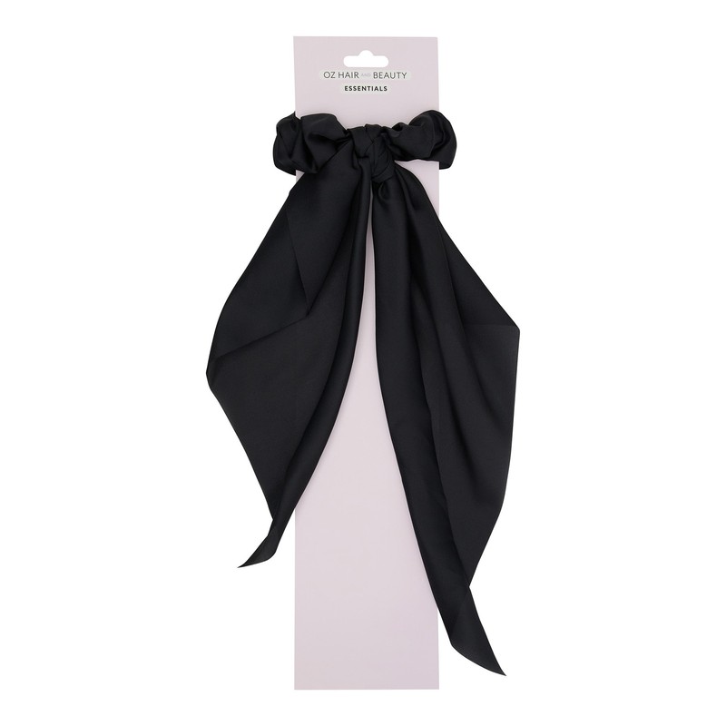 Oz Essentials Ribbon Scrunchie - Black