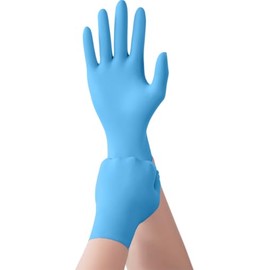 Kunzer 9NH09 Nitrile Disposable Gloves - Pack of 100 Blue - Perfect Protection for Workshop, Kitchen and Household - Size 9-L