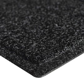 UNIMAT Vinyl Loop Plain Doormat 3'X5' - Rubber Smooth Backing - Doormat with Drainage - Ideal for Pool and Outdoor - American Spaghetti Mat -Mesh Floor mat-Rubber Mulch (Black)