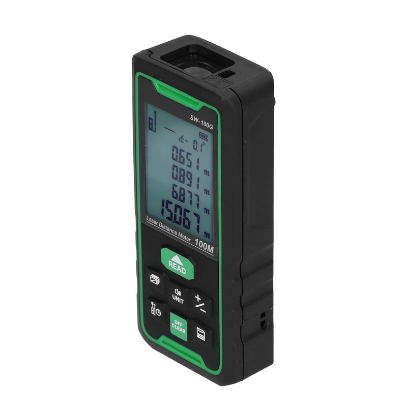 SW‑100G Green Light Rangefinder Handheld Universal Distance Meter for Indoor