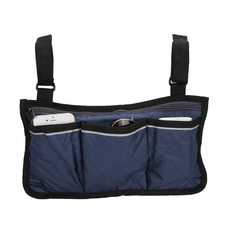 Wheelchair Bag Pouch Pockets Large Capacity Hanging Bag Storage Organizer