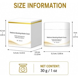 Crema facial Arbutina, humectante potenciador de luminosidad con ácido hialurónico y vitamina C, cuidado diario la piel for una apariencia tono desigual, textura suave, 30 g / 1 oz