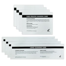 105999-301 4-Pack Cleaning Card Kit for Zebra ZXP Series 1 ZXP Series 3 ZXP1 ZXP3 ID Card Printer, 4 Print Engine Cleaning Cards and 4 Feeder Cleaning Cards