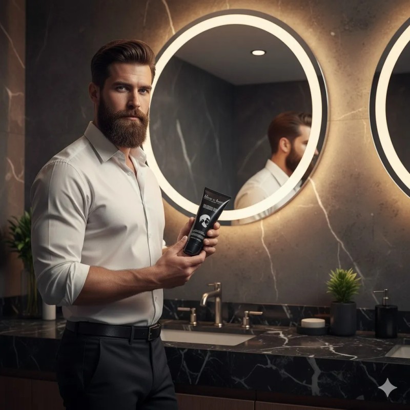 Crema Barba Para Hombre Marie D'argan Ácido Hialurónico 75ml Cítrica