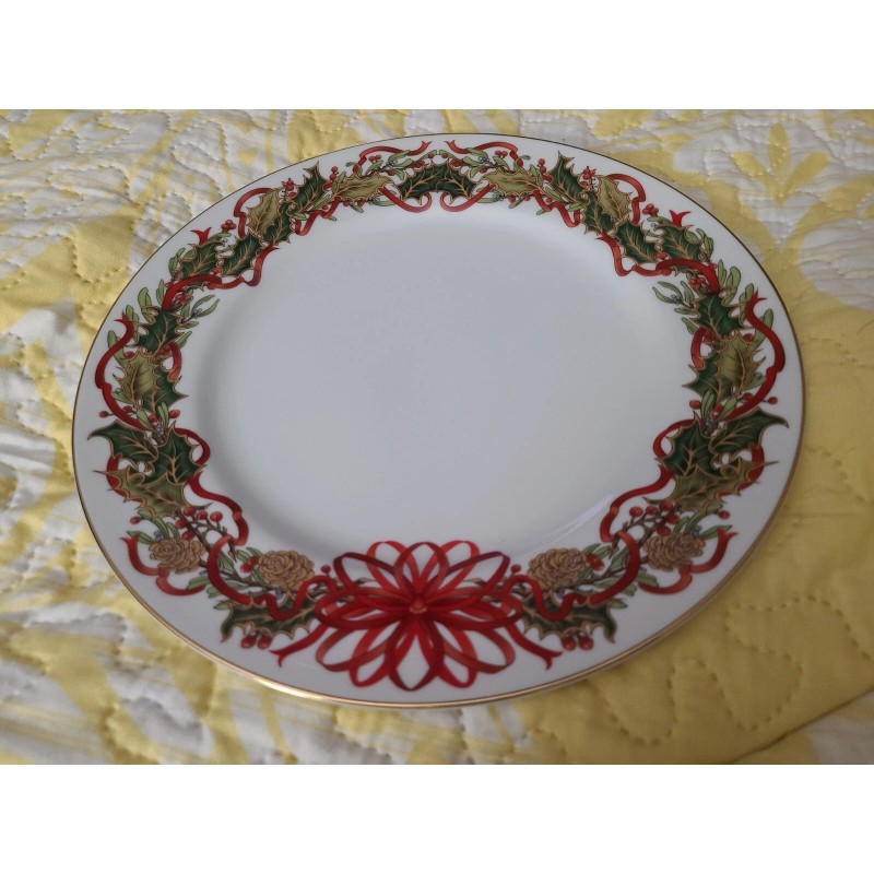 Andrea by Sadek CHRISTMAS GARLAND 10.5" Dinner Plate