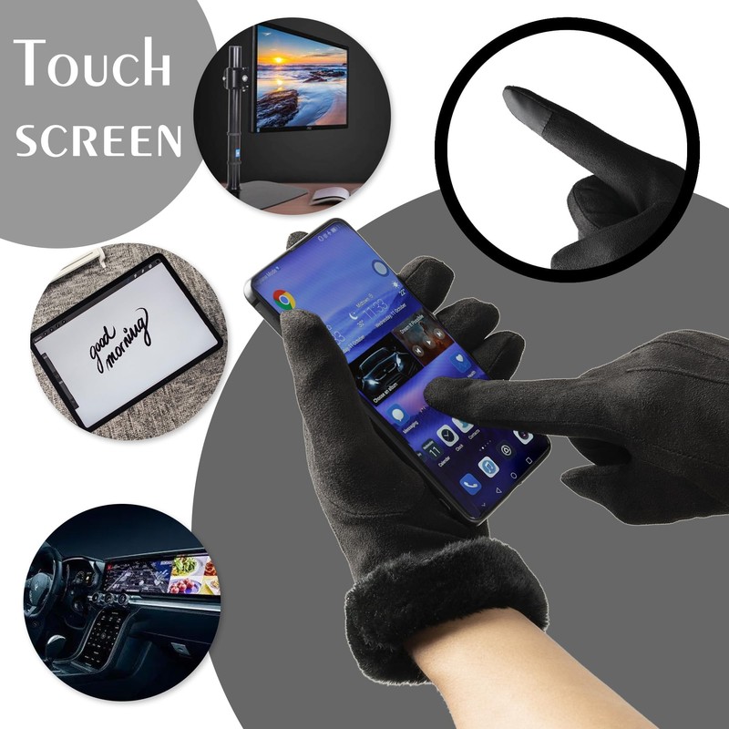 Ottsas Winter Gloves for Women, Touch Screen Cold Weather Thermal