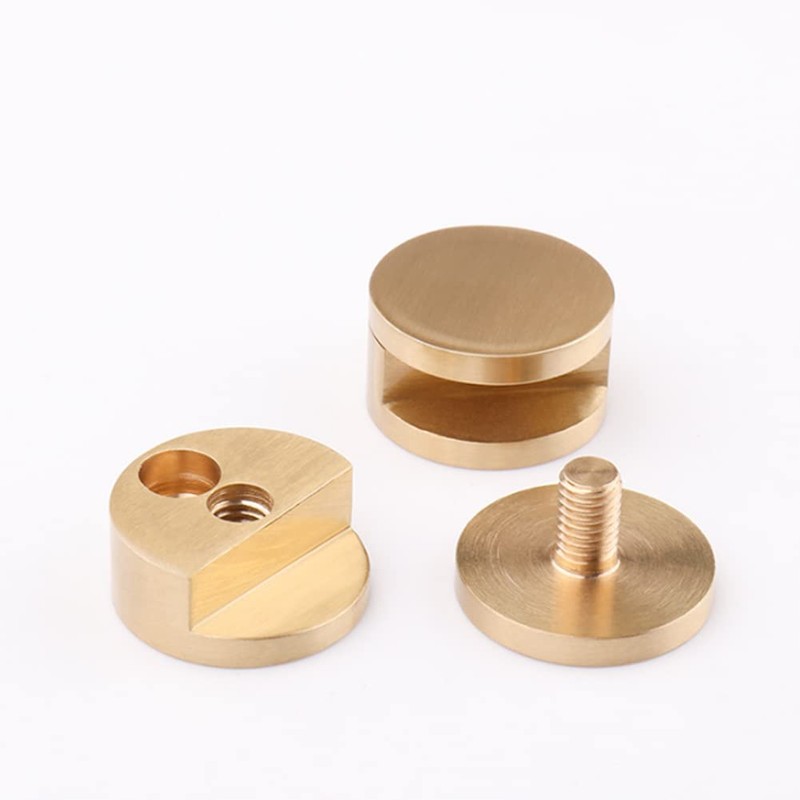 Ackron Mirror Brackets, 4Pcs Aluminum Wall Mount, Gold, 5-11mm Thick