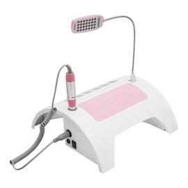 5-in-1 Manicure Machine with UV+LED Nail Lamp, 60W Electric Nail Gel Machine with Dust Collector, All-in-One Nail Station with Hand Rest for Salon & Home.