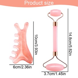 OHREN 2pcs Gua Sha Edelstahl Guasha Stein Gesichtswerkzeug Metall Lymphdrainage Massageschaber für Gesicht, Augen, Hals, Körper Hautpflege Geschenk (Neu 4 in 1)