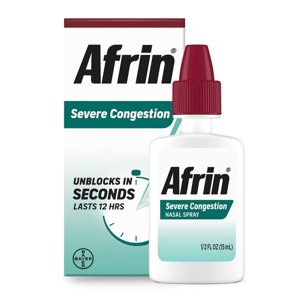 Afrin Severe Congestion Nasal Spray 15 mL, Pack of 5