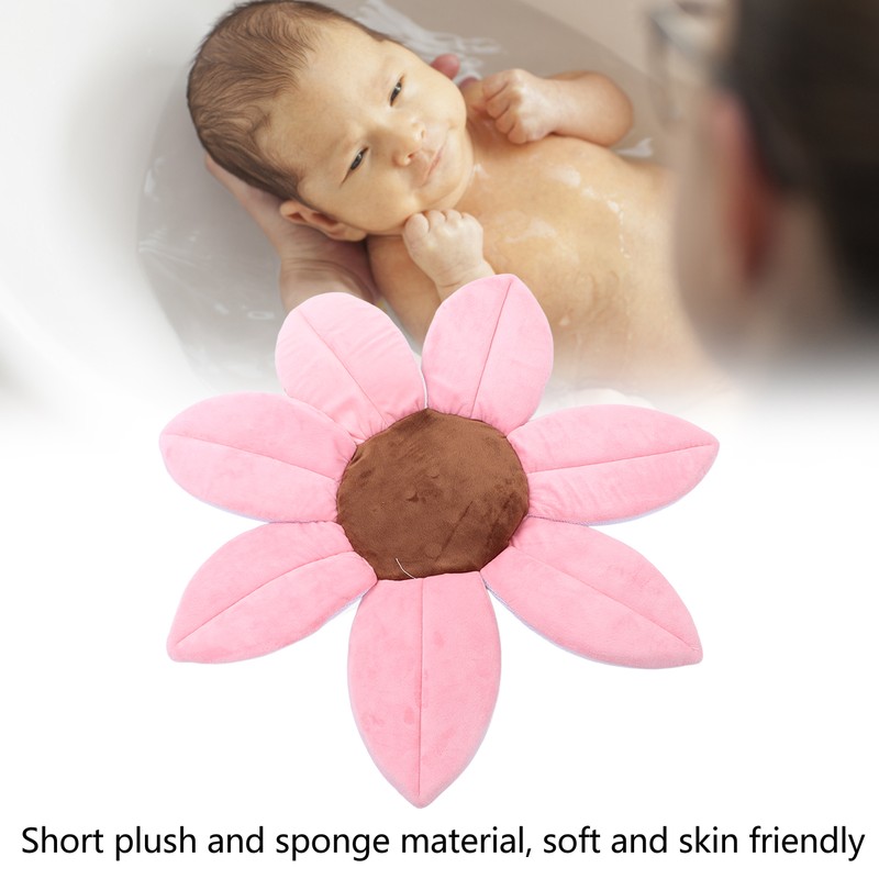 Sunflower Baby Bath Head Support Soft Skin Friendly Short Plush