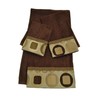 Jerez Kline 3 Piezas Metro Decorativo Juego de Toallas, Taupe