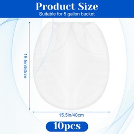 10 Pcs Paint Strainer Bags 5 Gallon Fine Mesh Filter Bag Strainer with Elastic Drawstring Top Opening Fine Mesh Paint Filter for for Paints Gardening Sprayers Hydroponic Tool