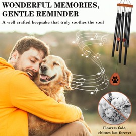 Dog Memorial Gifts for Loss of Dog, 26" Pet Memorial Wind Chimes, Loss of Dog Sympathy Gift, Dog Passing Away Gifts, Dog Remembrance Gift, in Memory of Dog Cat