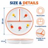 8-Inch Bone China Divided Plate for Breakfast & Meals –