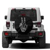 Foruidea Skeleton Peace Spare Tire Cover with Backup Camera Hole