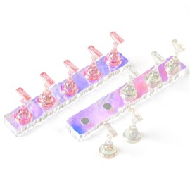 Kaslaider 2 Sets Nail Stand Display, Acrylic Magnetic Nail Practice Holders, Nail Tip Display Stand for Painting Nails Practice, Nail Art Display Home & Salon Use