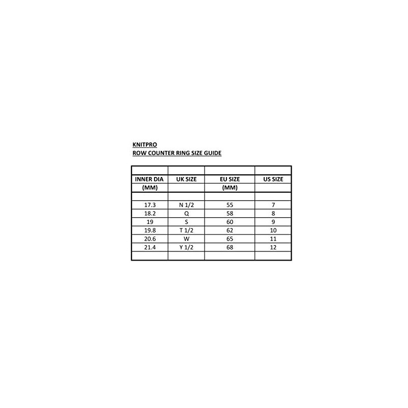 KnitPro KP10865 Row Counter Ring Size 7, Assorted