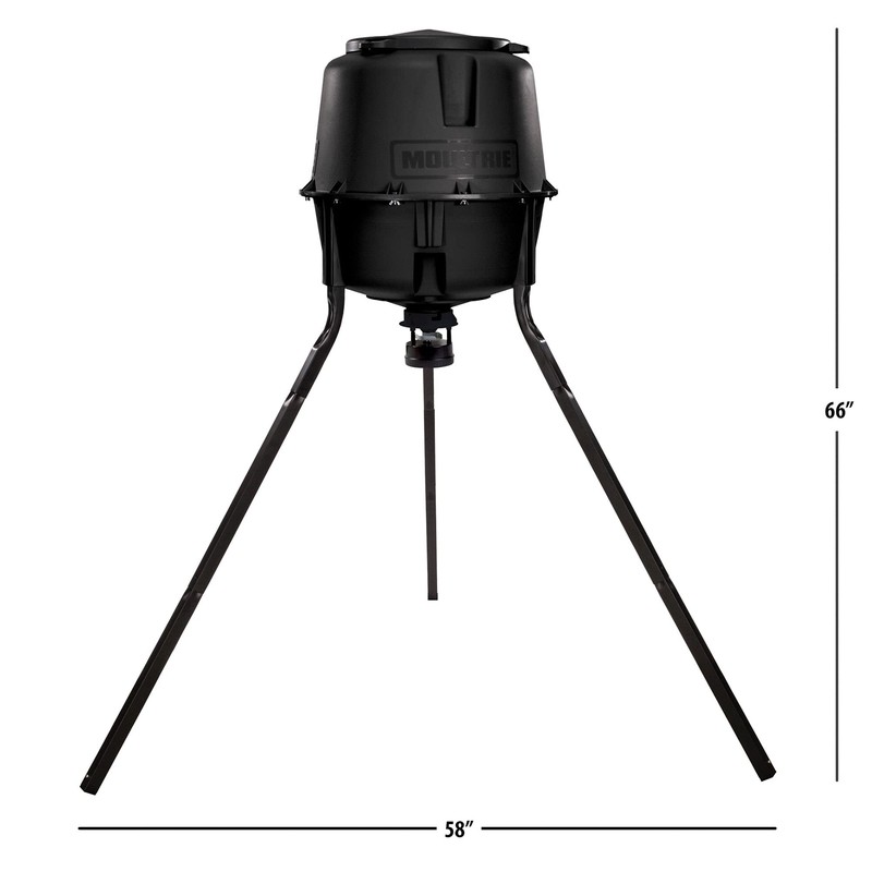 Moultrie 30-Gallon Deer Feeder Tripod - Moultrie Quick-Lock Hopper System