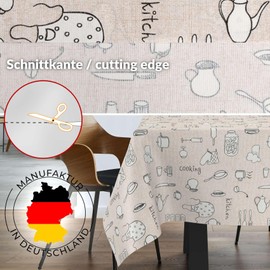 Fabric Tablecloth Washable Table Linen Tablecloth Cotton Polyester Kitchen 240 x 140 cm Indoor / Outdoor Tablecloth
