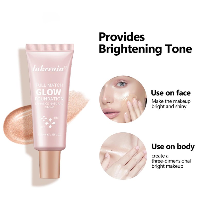 Natural Glow Illuminator Glotion, Hydrating Makeup Highlighter for Face &