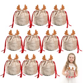 Christmas Drawstring Bag Antler Gift Bags Christmas Decorations Pouch Packaging Drawstring Bag