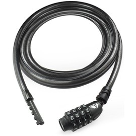 MARQUE Straight Combination Bike Lock Cable - 3/8 inch (5FT, 10FT, 15FT, 25FT) Resettable Combination Lock, Anti-Theft Security Cable for Bicycles, Kayaks, Paddle Boards, Gates&Outdoor Gear (15 FT)