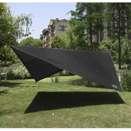 Gold Armour 14.7ft/12ft/10ft/8ft Extra Large Rainfly Tarp Hammock Rain Fly Cover, 185in Centerline, Waterproof Ultralight Ripstop Fabric, Survival Gear Backpacking Camping Tent (Black 10x8ft)