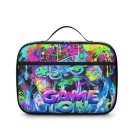 Nebrpio Insulated Game Lunch Box for Boys Girls, Cool Reusable Gaming Lunch Bag Video Game Controller Portable Lunch Boxes for Kids Teens Picnic School Work Office Travel