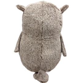 Ryttir 15.7 Inch Chubby Gray Owl Stuffed Animal, Adventure Stuffed Owl Plush Toy, Brave Boy's and Girl's Room Decor, Funny Owls Gift for Kids and Women