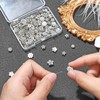 KitBeads 100Pcs 10 Styles Tibetan Flower Beads Antique Silver Floral