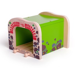 Bigjigs Rail, Double Tunnel, Wooden Toys, Train Set, Train Tunnel, Wooden Train Track Accessories, Bigjigs Accessories, Train Toys, Train Tunnel for Kids