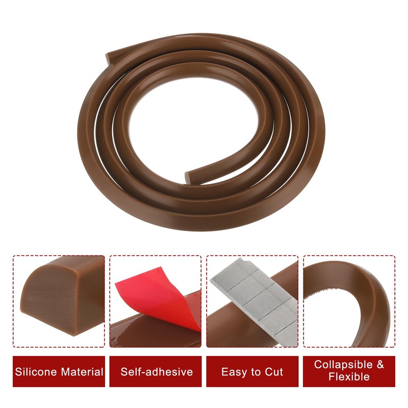 uxcell Flexible Molding Trim, 98 Inch Flexible Quarter Round Molding