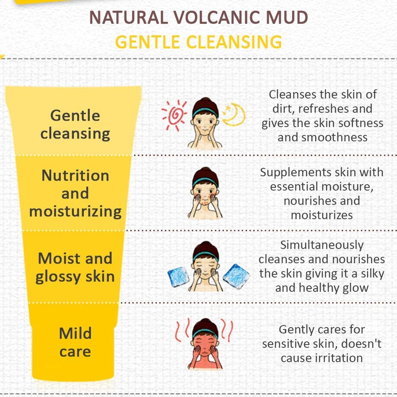 ROREC Volcanic Mud Clean Pore Cleanser Foam Natural Skin Сare