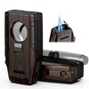 Dual Jet Torch Lighter, with Holder, Built-in Multi-use Tool, All-in-one