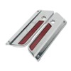 XFMT Motorcycles Chrome Hard Billet Saddlebag Latch Cover Face Compatible
