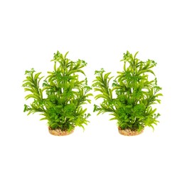 CNZ® Aquarium Decor Fish Tank Decoration Ornament Artificial Plastic Plant Green 11.8-inch, 2-Pack