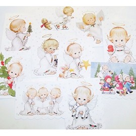 Morehead Cherubic Angel Babies Christmas Card 10 Pack (5" x 7"; White Envelopes; 10-10)
