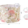 GO&SO 1 Pack Floral Large Drum Lamp Shade,16" x16" x10",