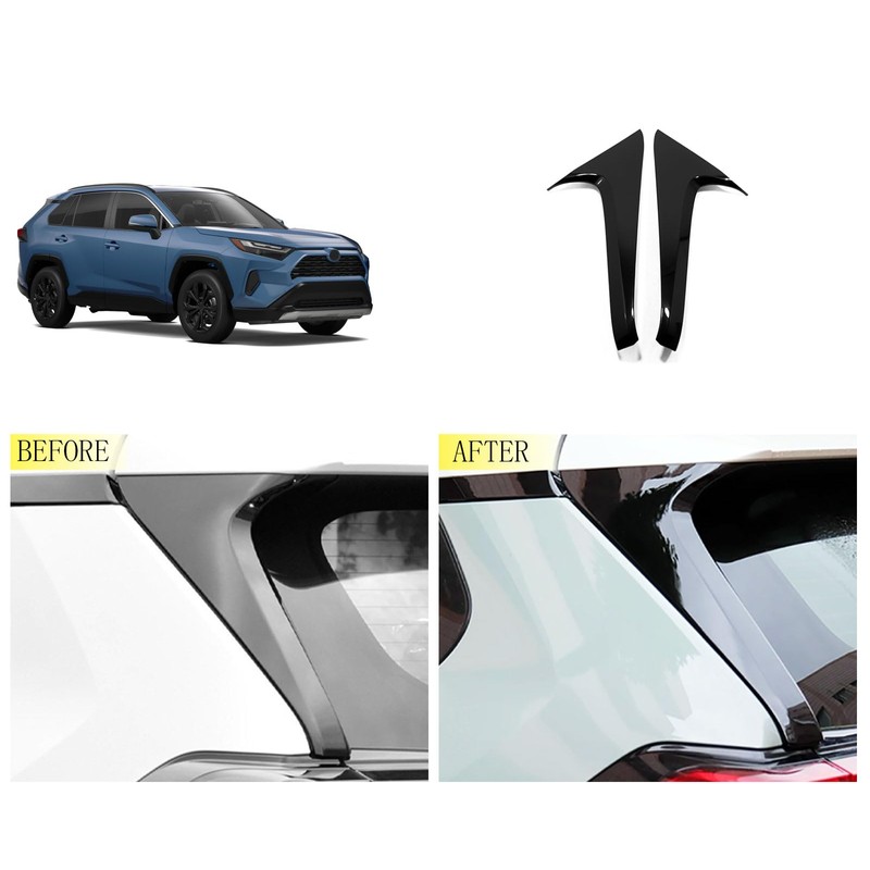 TERDARAY Rear Window C Pillar Side Wing Triangle Cover Trim