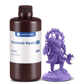 ANYCUBIC 3D Printer Resin, Upgraded 8K Standard Resin V2, Enhanced Toughness and Strength, Lower-Odor, High Precision 3D Printing Resin for All LCD Resin 3D Printers (Purple, 1kg)