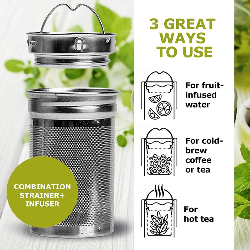 Mosajoy Tea Bottle Bamboo Tumbler with Infuser BPA Free Double