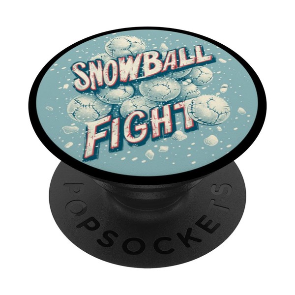 Funny Snowball Fight Speech with Snowballs PopSockets Standard PopGrip
