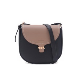 Prettyzys Crossbody Bags for Women - Stylish Saddle-Shaped Vegan Leather Purse, Waterproof & Stain-Resistant Small Crossbody Bag for Work, Travel, Daily Use (7.9L x 3.5W x 7.8H)-Black