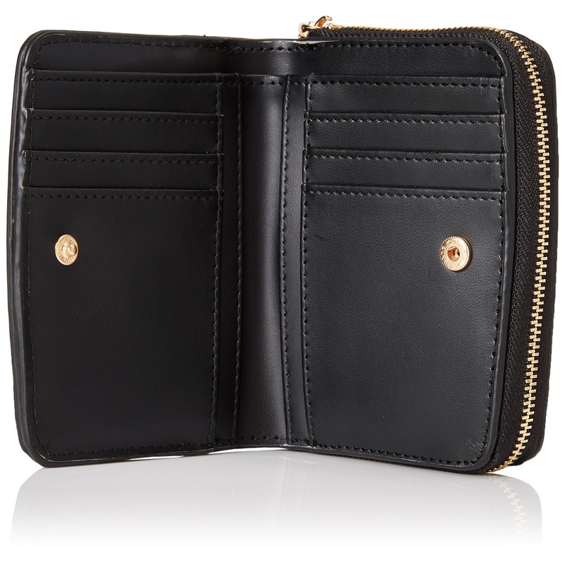 Anne Klein Women's Ak Small Curved Wallet, Black, One Size