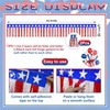 2 Strings Total 39.4 ft Patriotic Tinsel Garland – Each