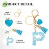 sourcing map Initial Letter Keychains, Resin Cute Heart Tassel Pendant