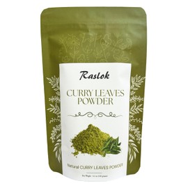 Raslok Curry Leaf Powder | Curry Leaves Powder | Promotes Hair Growth | Hair Volume | Thicker Hair (3.52 oz)