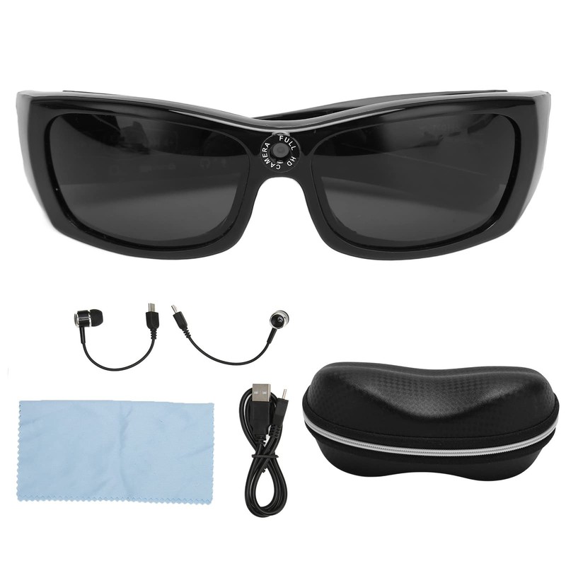 Bluetooth Camera Glasses, Portable HD 1080P Glasses Camera with Headset,